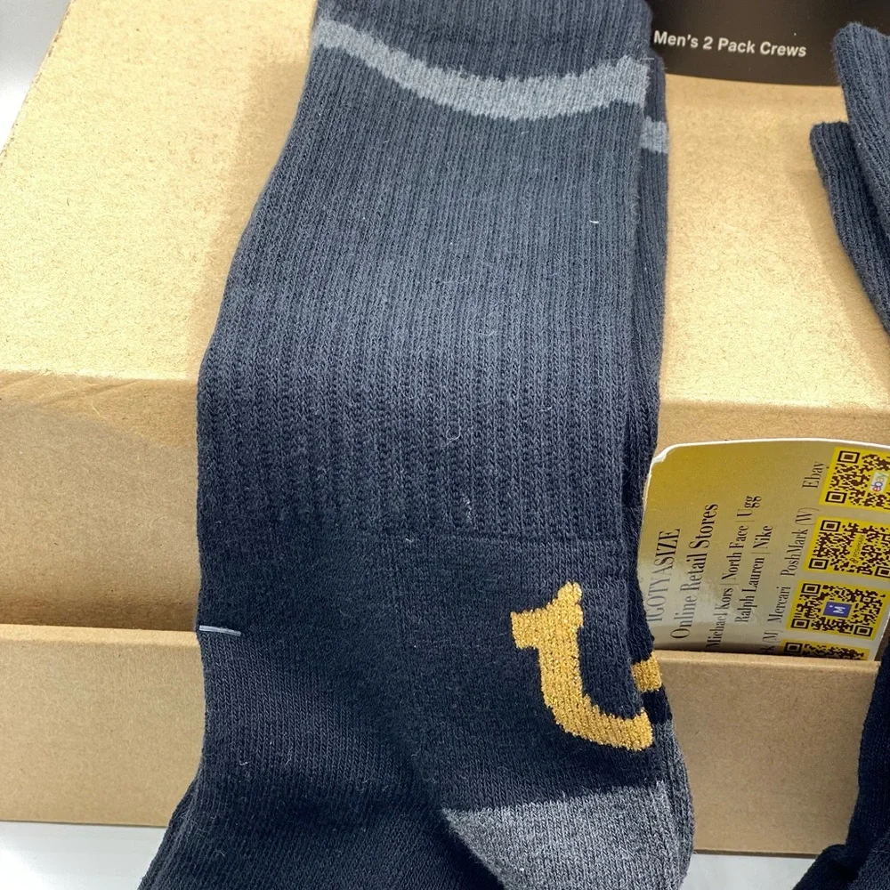 TRUE RELIGION‎ 2-PAIR SOCKS 10 to 13